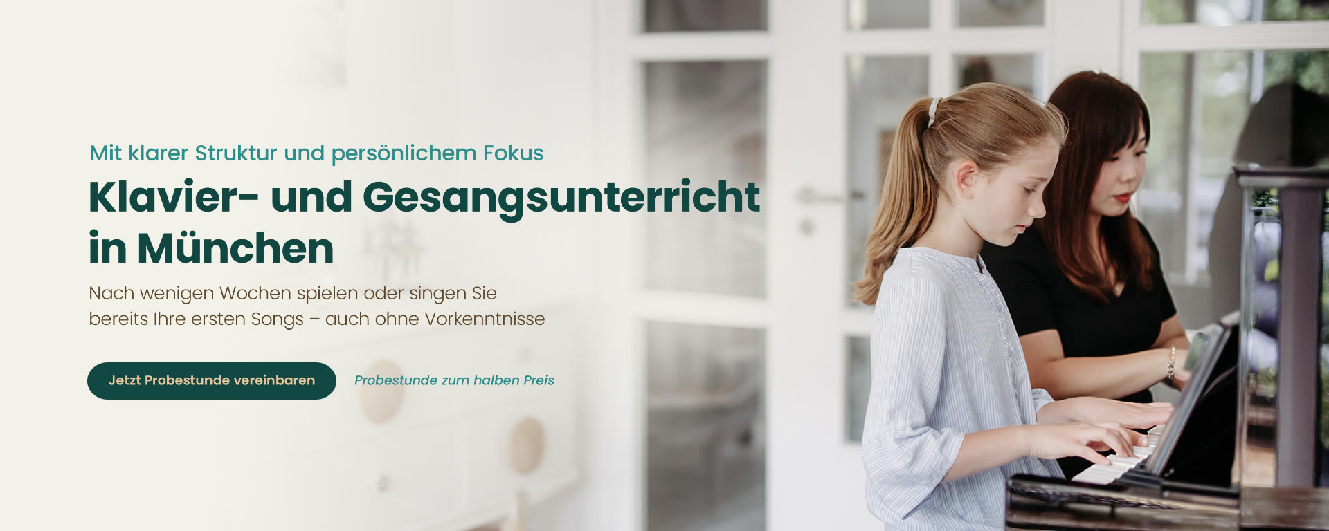 Klavier- und Gesangsunterricht in München