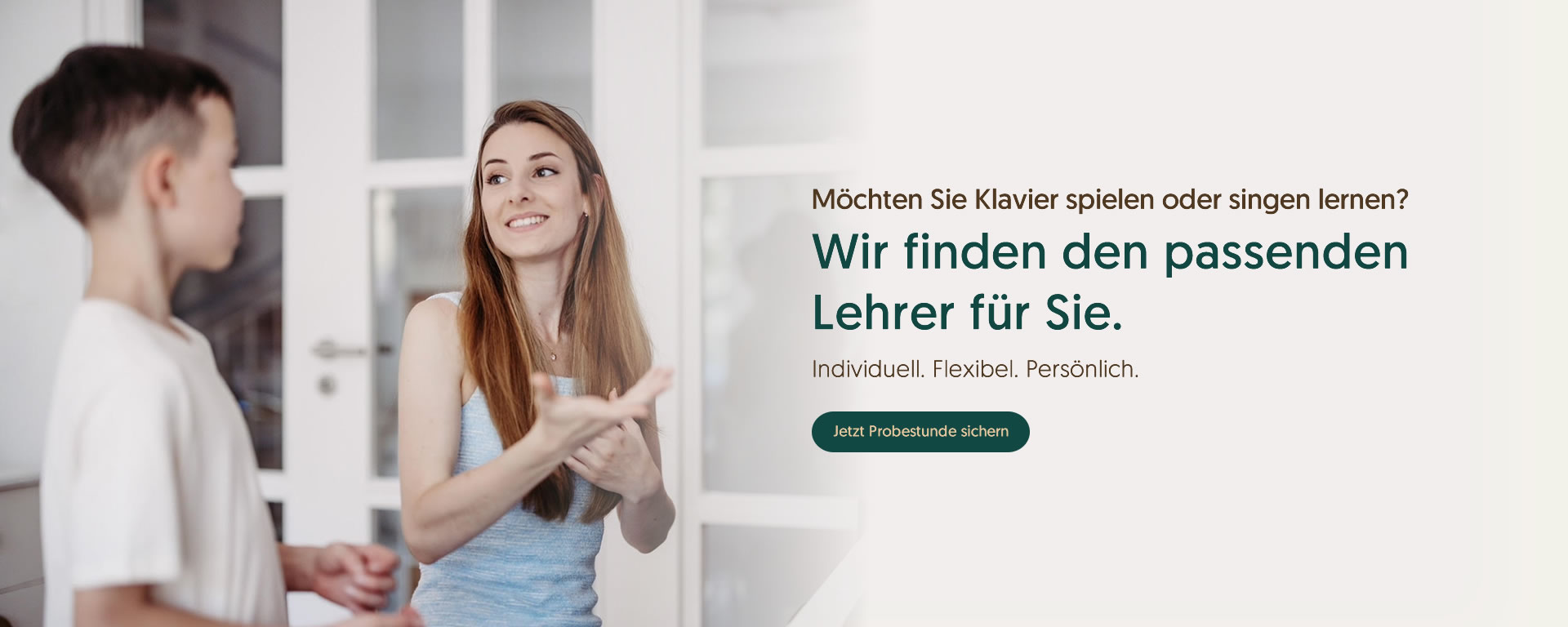 Wir finden den passenden Lehrer für Sie.