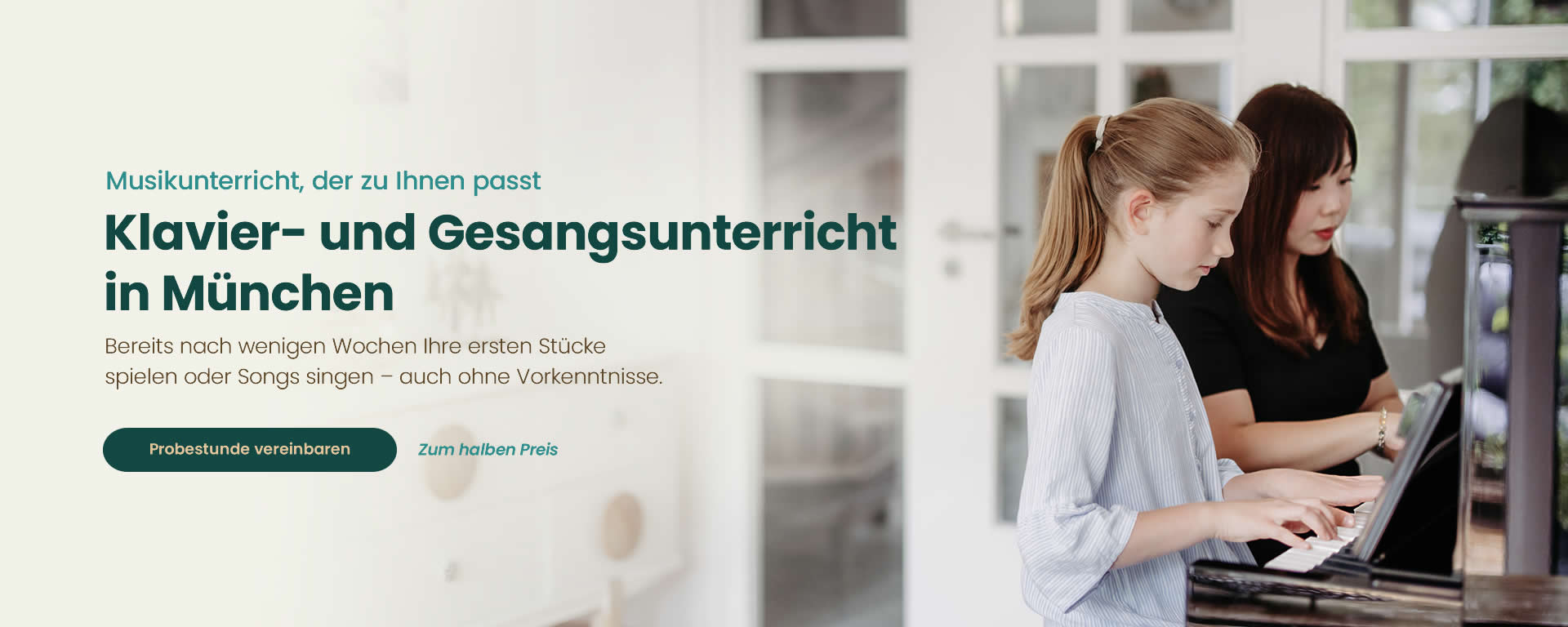 Klavier- und Gesangsunterricht in München