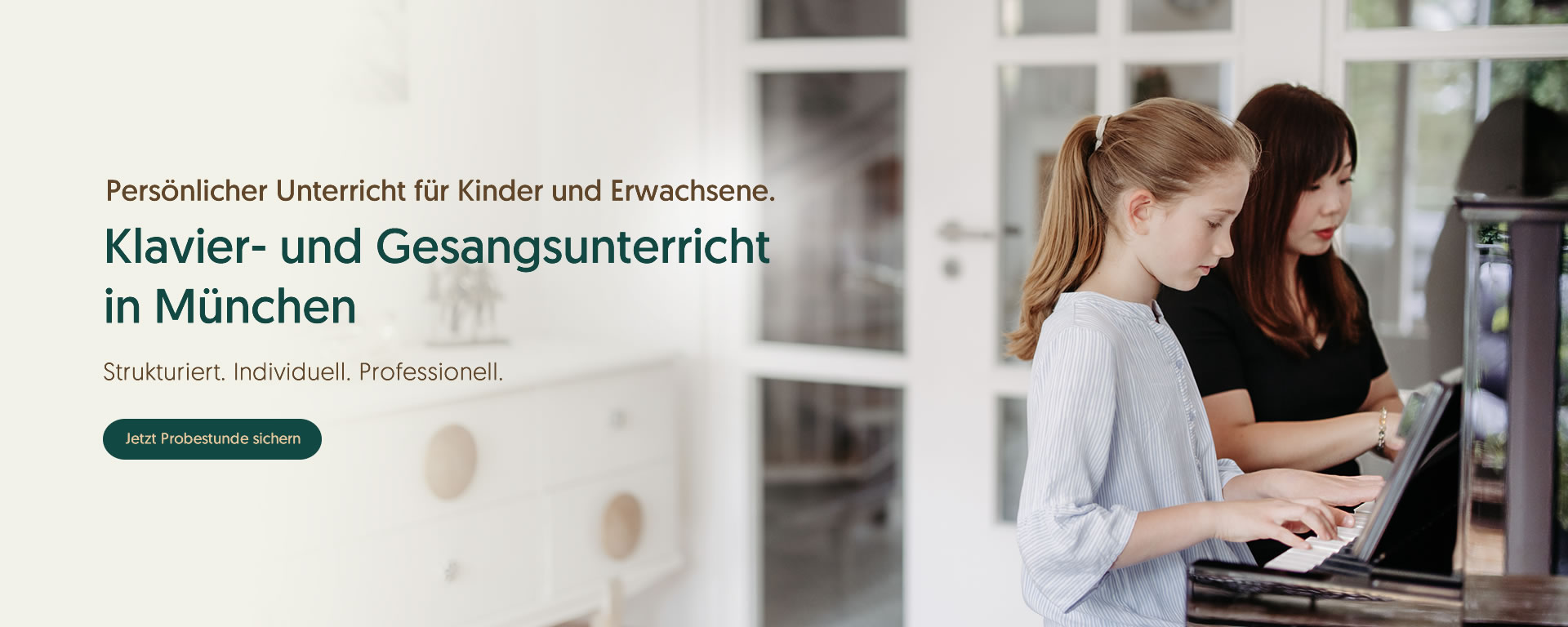 Klavier- und Gesangsunterricht in München